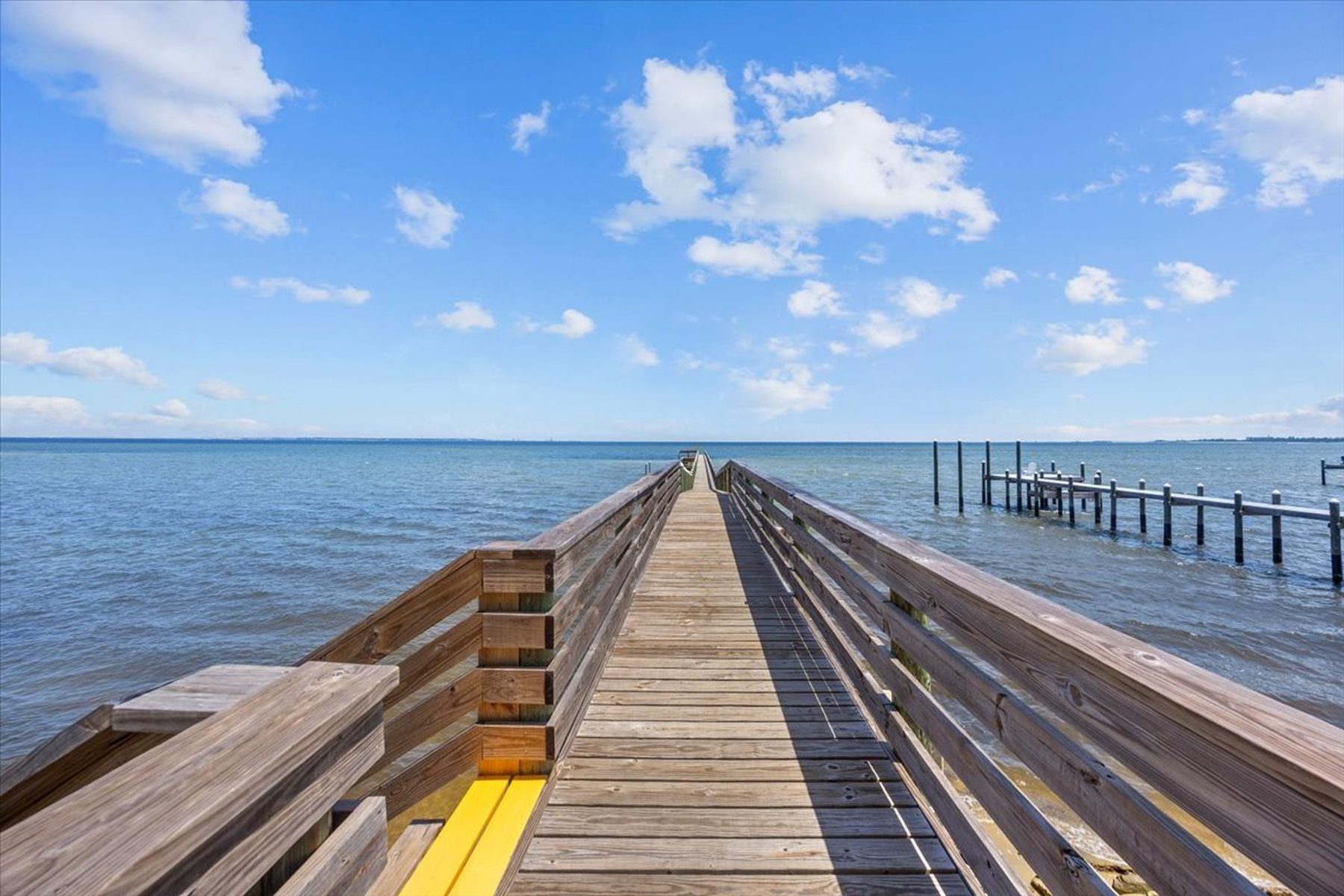 The Bayshore's private 300-foot pier reaching into Pensacola Bay